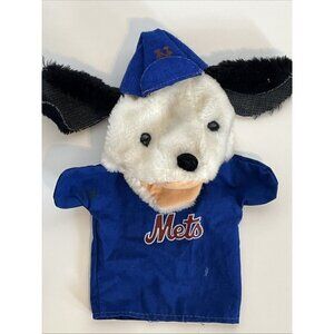 Vintage New York Mets Plush Puppy Dog Hand Puppet Stadium Toy RARE 11" TLC
